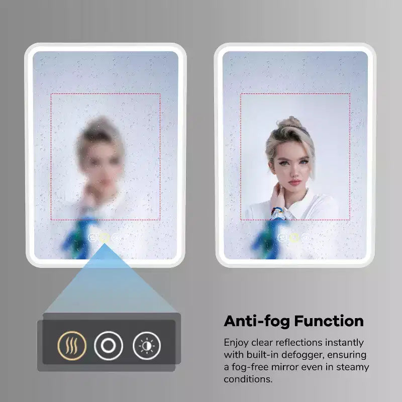 Black / White / Gold LED Medicine Cabinet, Single Door, Left or Right Hinge, Recessed or Wall-Mounted
