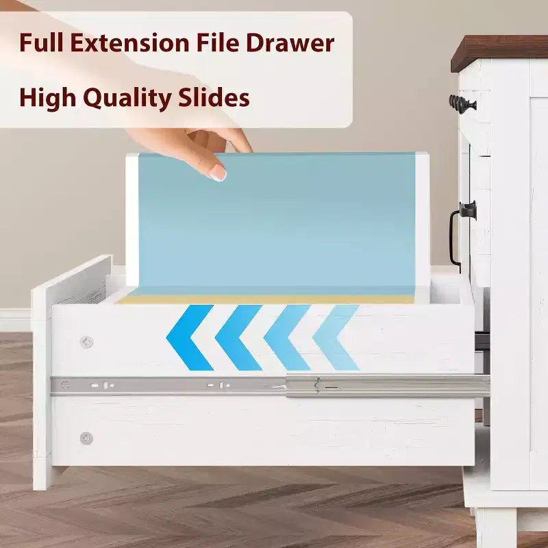 60 Executive Desk with Drawers, Home Office Desk with Charging Station, Wooden Computer Writing Desk for Study, Conference Table for Living Room