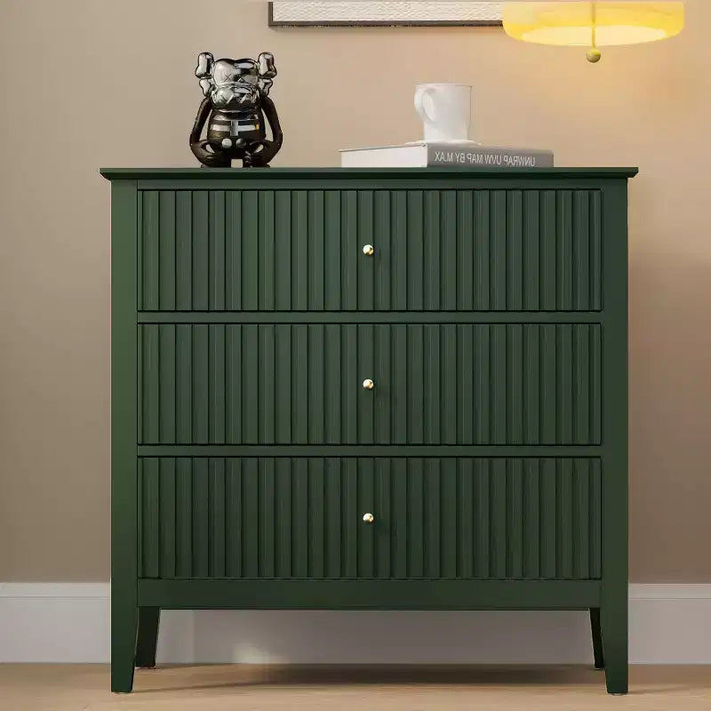 Heynemo 3 Drawer Dresser, Painted 30 Inch Tall Wood Nightstand with Storage, Wide Modern Chest of Drawers with Ball Bearing Slide
