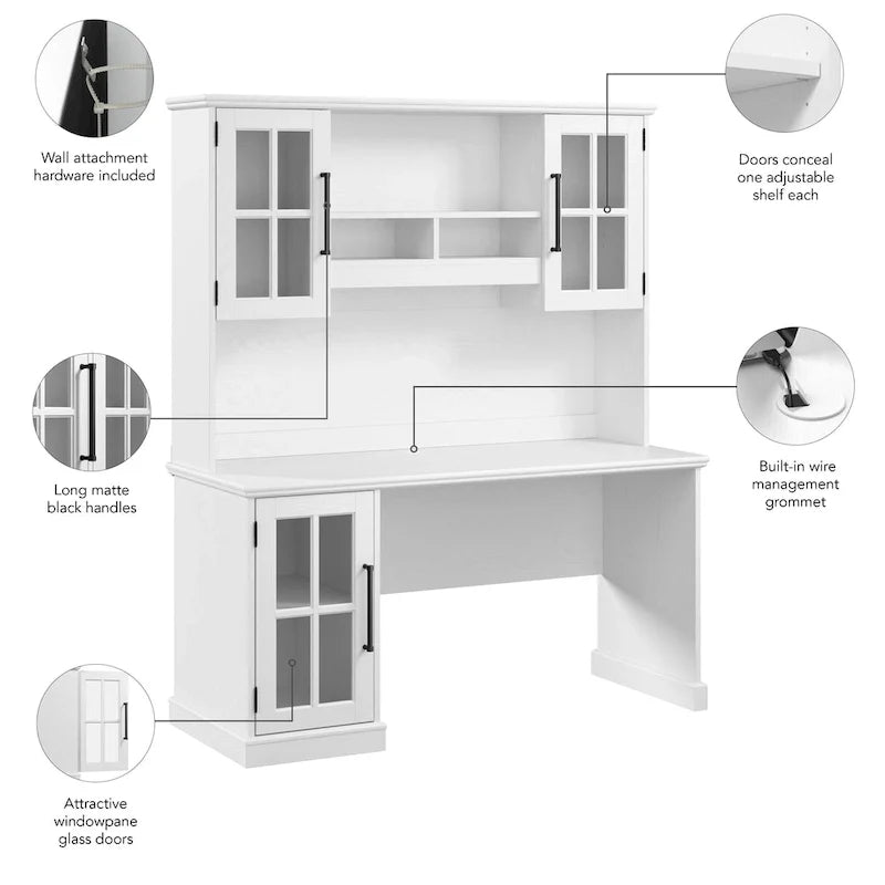 Westbrook 60W Computer Desk with Hutch by Bush Furniture