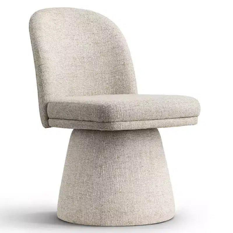 Set of 6 Modern 360 Swivel Armless Dining Chairs with Pedestal-style Base, Elegant Accent Chairs for Kitchen, Dining Room, or Office-Panipeachy
