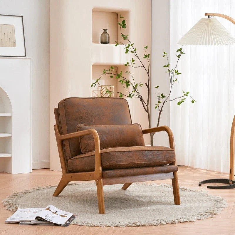 Fauteuil d'appoint rembourré Mid-Century Modern