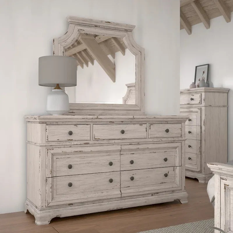 Palisade 5-Piece Antique White Bedroom Set