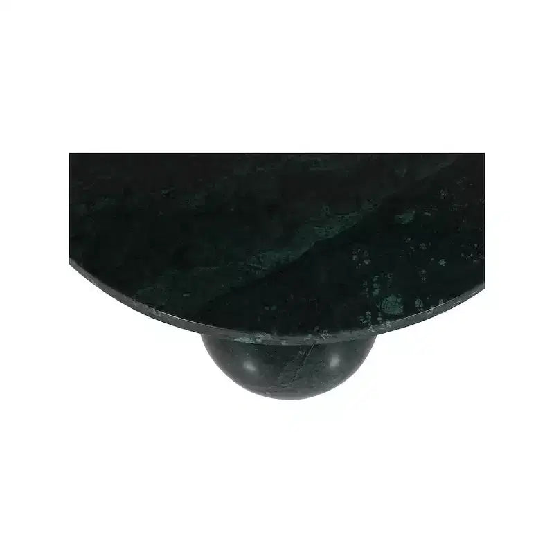 Round Marble Coffee Table with Sphere Legs, Multicolor, Seats 4鈥?