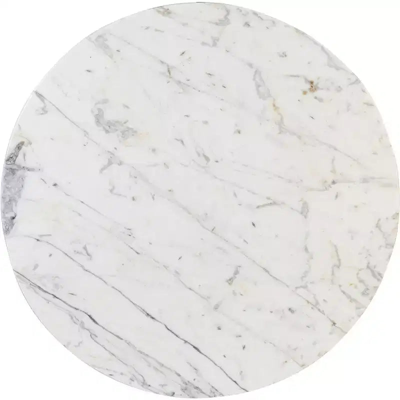 Round Marble Coffee Table with Sphere Legs, Multicolor, Seats 4鈥?