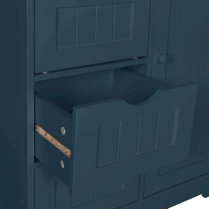 VEIKOUS Bathroom Floor Storage Cabinet with 4 Drawers