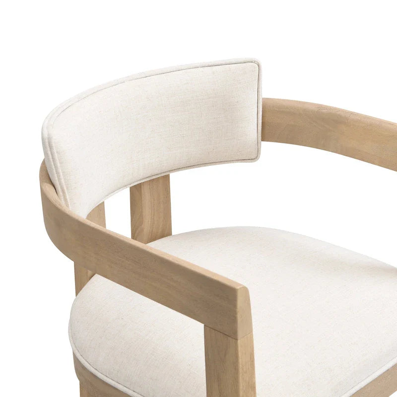 Conrad Sophisticated Modern Dining Chair With Armrest by Christopher Knight Home