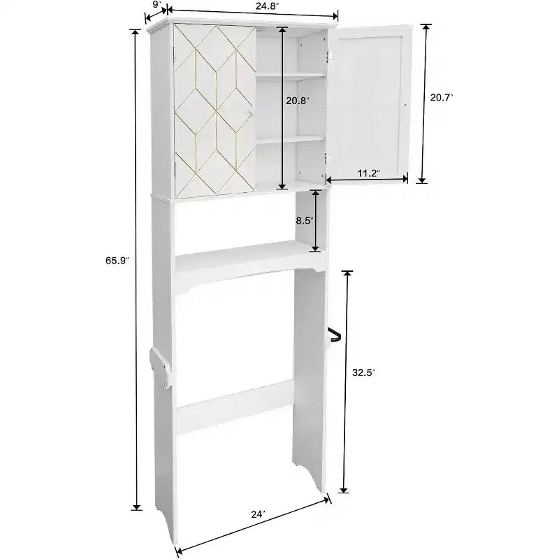 Above Toilet Storage Cabinet Spacesaver for Bathroom