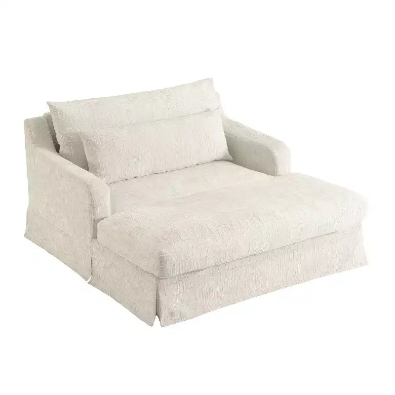 Fauteuil convertible très profond en chenille Polibi