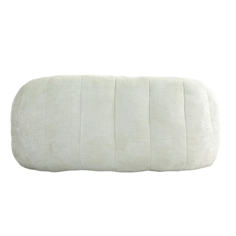 White 63.78  Chenille Upholstered Lounge Chair with High Density Foam