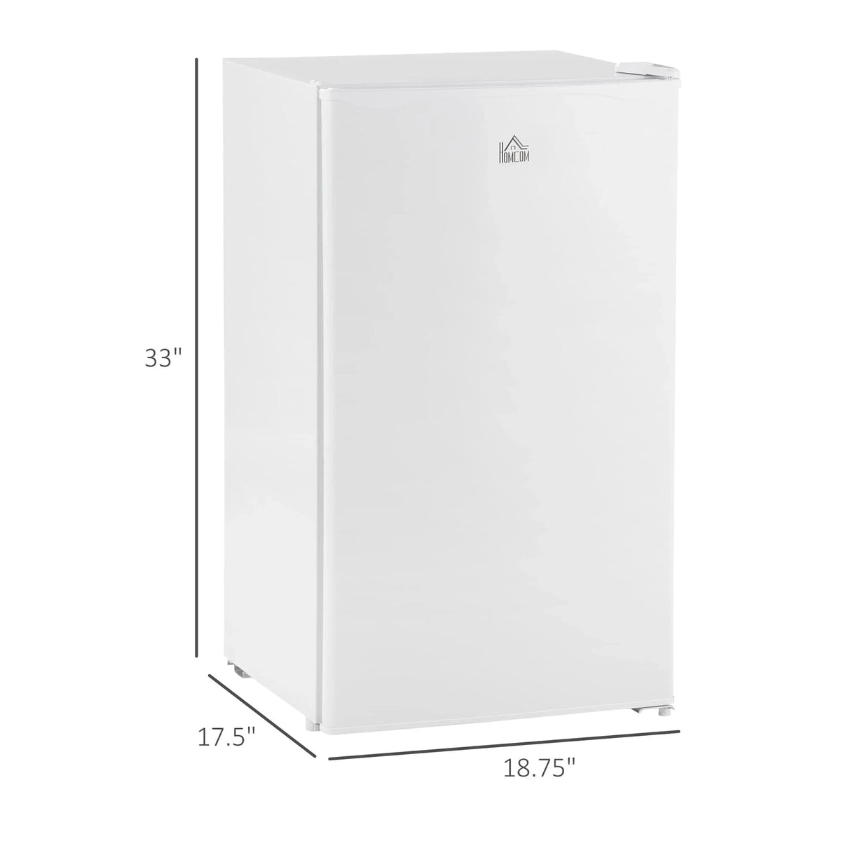 HOMCOM Mini-réfrigérateur de 90,6 L avec congélateur, Réfrigérateur compact à porte unique avec thermostat réglable pour chambre
