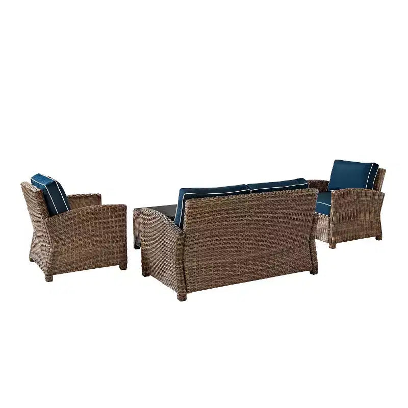 Bradenton 4pc Outdoor Wicker Conversation Set - Crosley