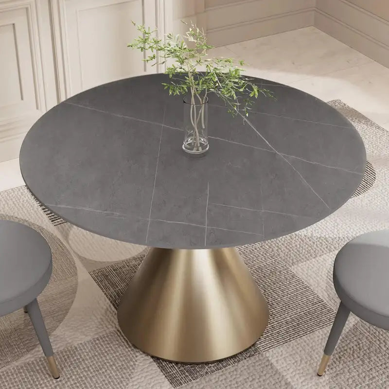 Morden Fort Modern Luxury 5- Piece Round Dining Table and Chair Set