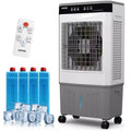Air Cooler Evaporative Air Cooler with Water Tank, 4 Ice Packs, 3-Speed, 120 Oscillation, Remote Control and 12H Timer, 150W Portable Floor