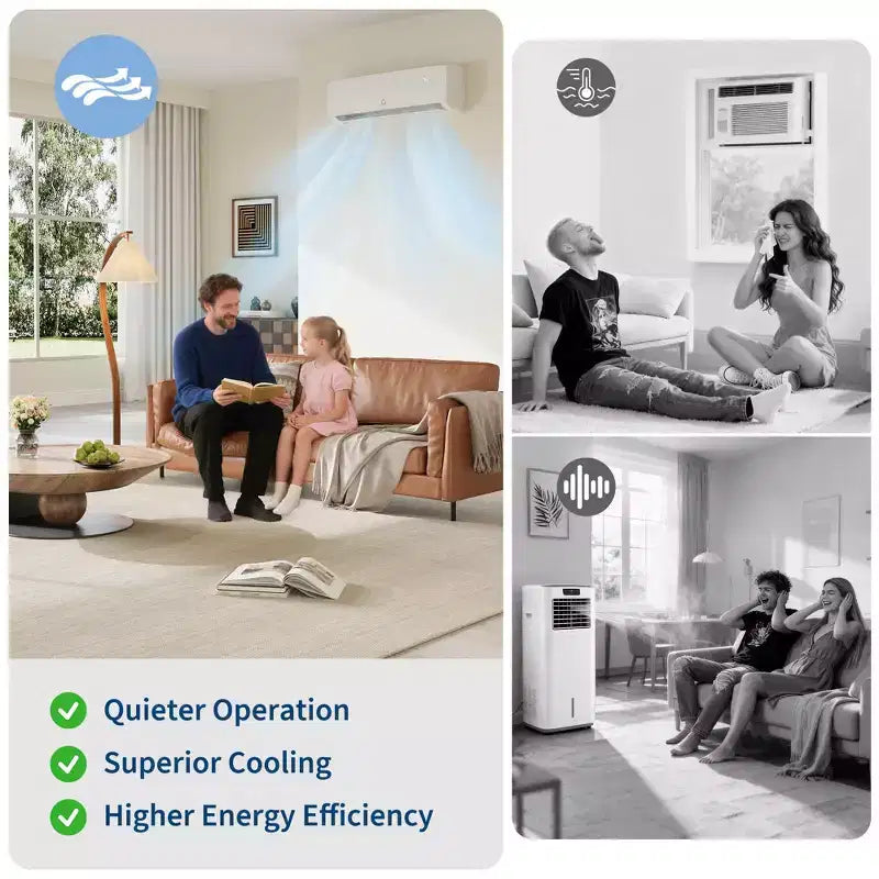 Ultra-Quiet 42dB|12000 BTU 19 SEER Ductless Mini-Split Air Conditioner Heat Pump|3-in-1 Cooling, Heating & Dehumidifying|230V White Inverter AC System