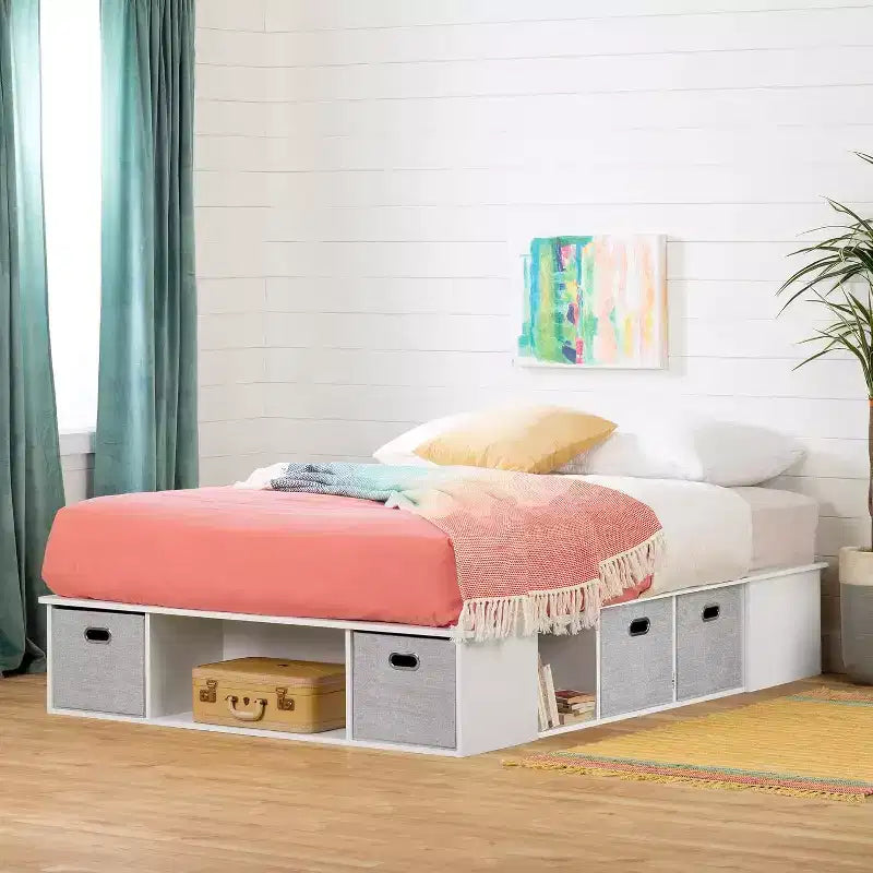 HomeStock Storage Beds made of Particle Board Bed Frame