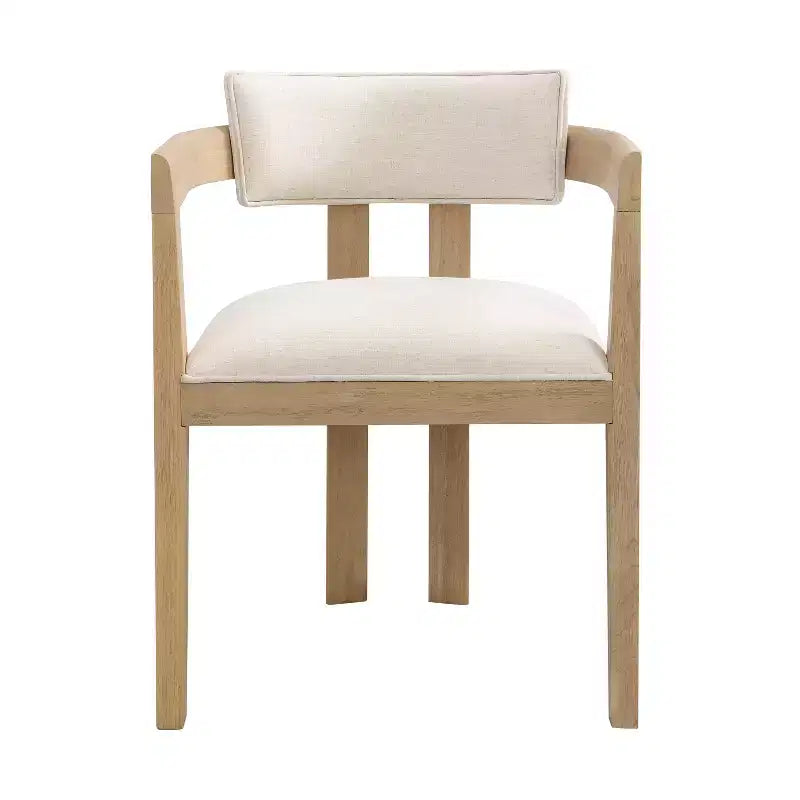Christopher Knight Home Shankar Modern 5 Piece Round Dining Table Set with Rubberwood Upholstered Chairs
