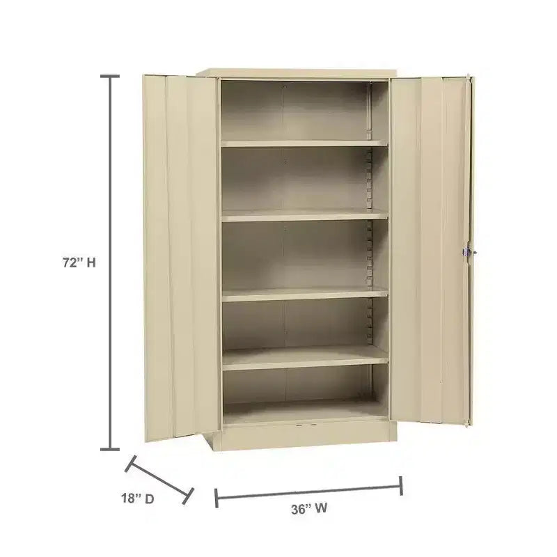 Edsal 36Wx18Dx72H Steel Freestanding Cabinet Beige