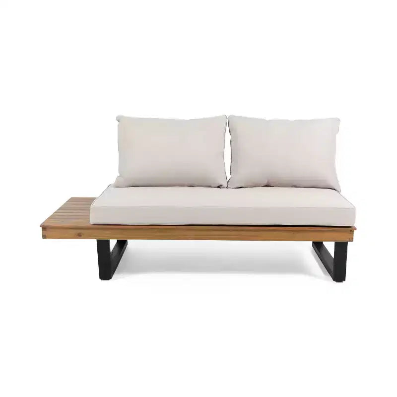 L-shape Outdoor Sectional Sofa Set Patio Leisure Lounge Set Garden Conversation Seating Set with Coffee Table & Water Resistant Cushion - ModernLuxe