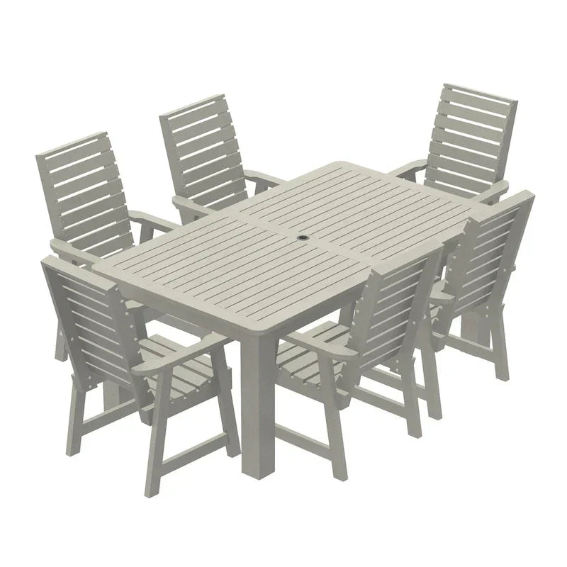 HIGHWOOD PROFESSIONAL 7- Piece Outdoor Dining Set 42x72