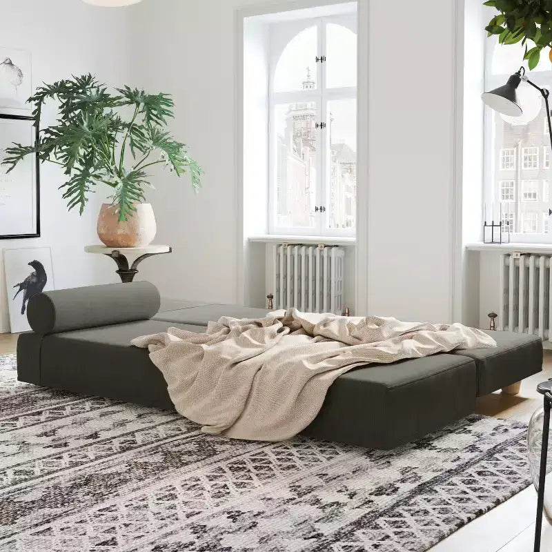 Daybed / Fold-Out Queen-Size Sleeper - Microvelvet
