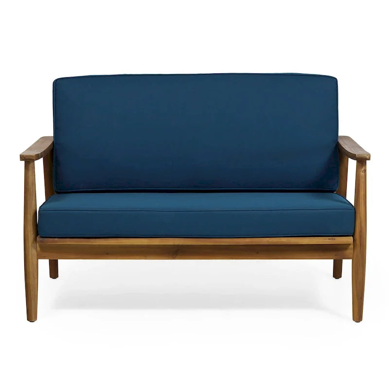 Willowbrook Outdoor Acacia Wood 4 Seater Chat Set by Christopher Knight Home