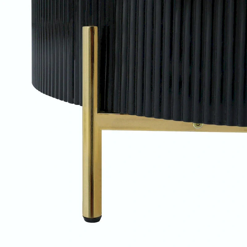 Table basse ronde moderne de 31,5 po avec grand tiroir de rangement