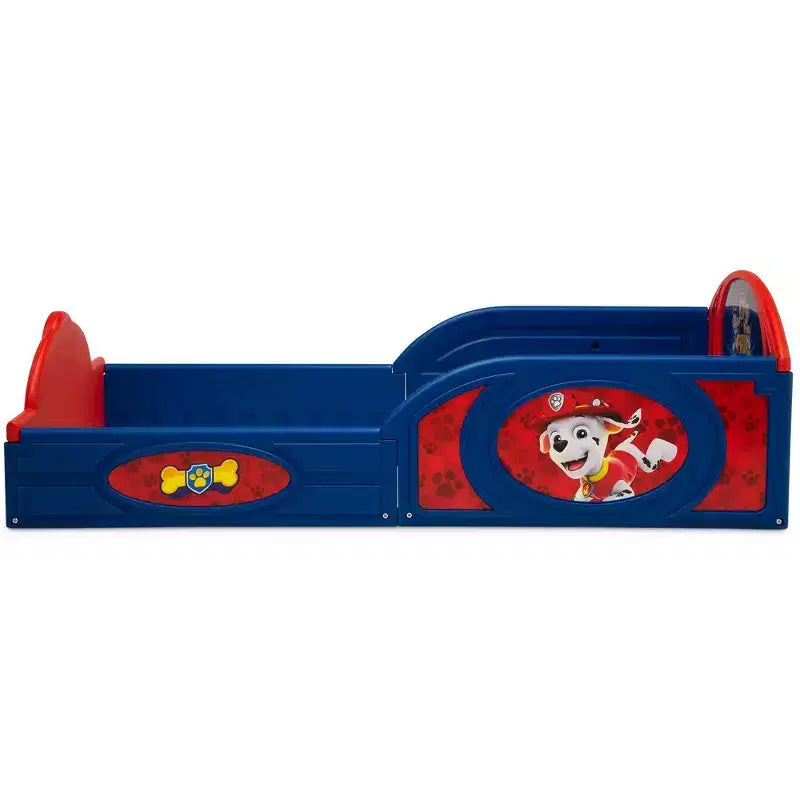 Delta Children Plastic Sleep and Play Toddler Kids' Bed with Attached Guardrails - PAW Patrol